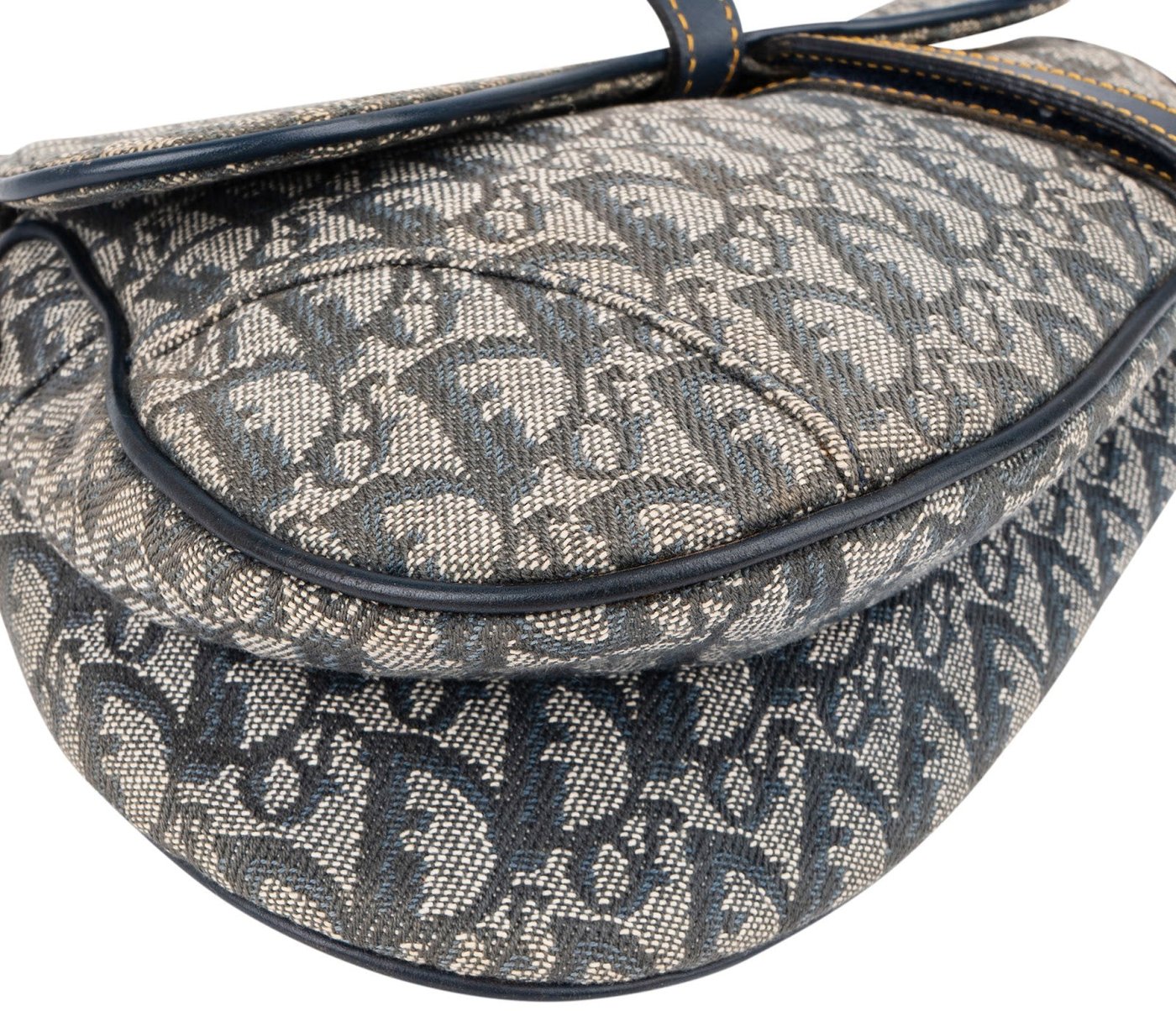 Christian Dior Monogram Oblique Denim Saddle Shoulder Bag