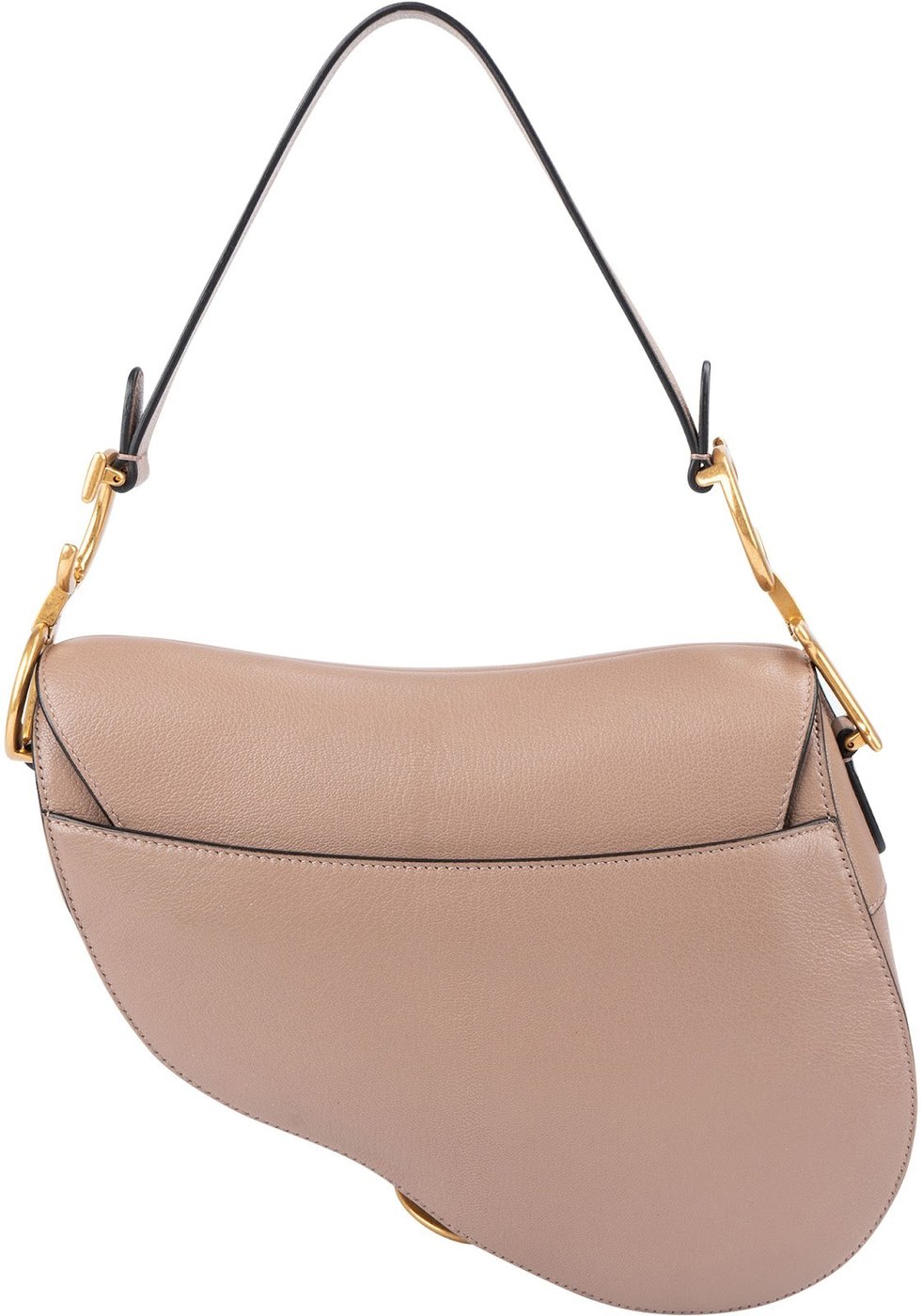 Christian Dior Pink Grained Calfskin Saddle Shoulder Bag