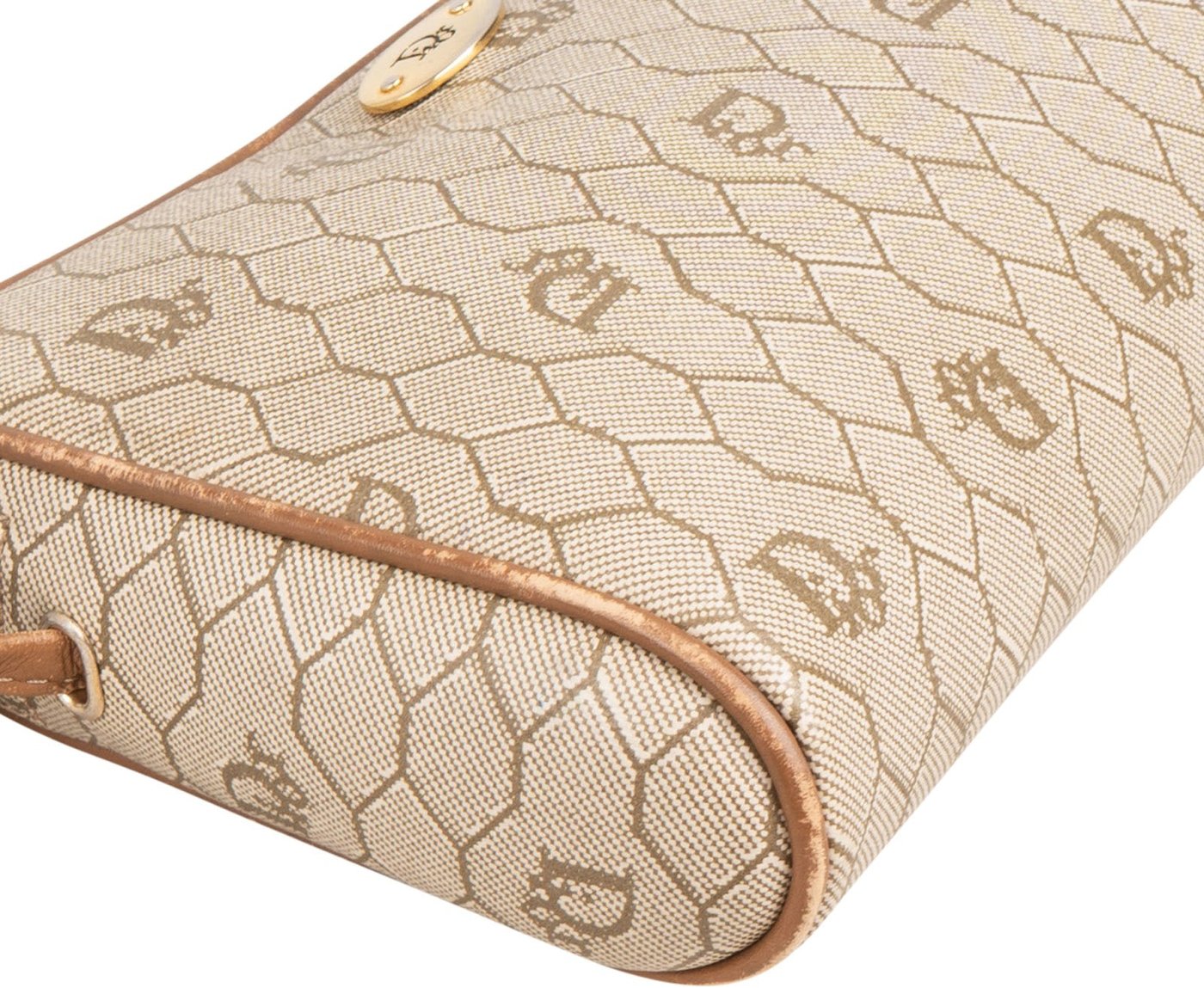 Christian Dior Honeycomb Monogram Coated Canvas Crossbody Bag