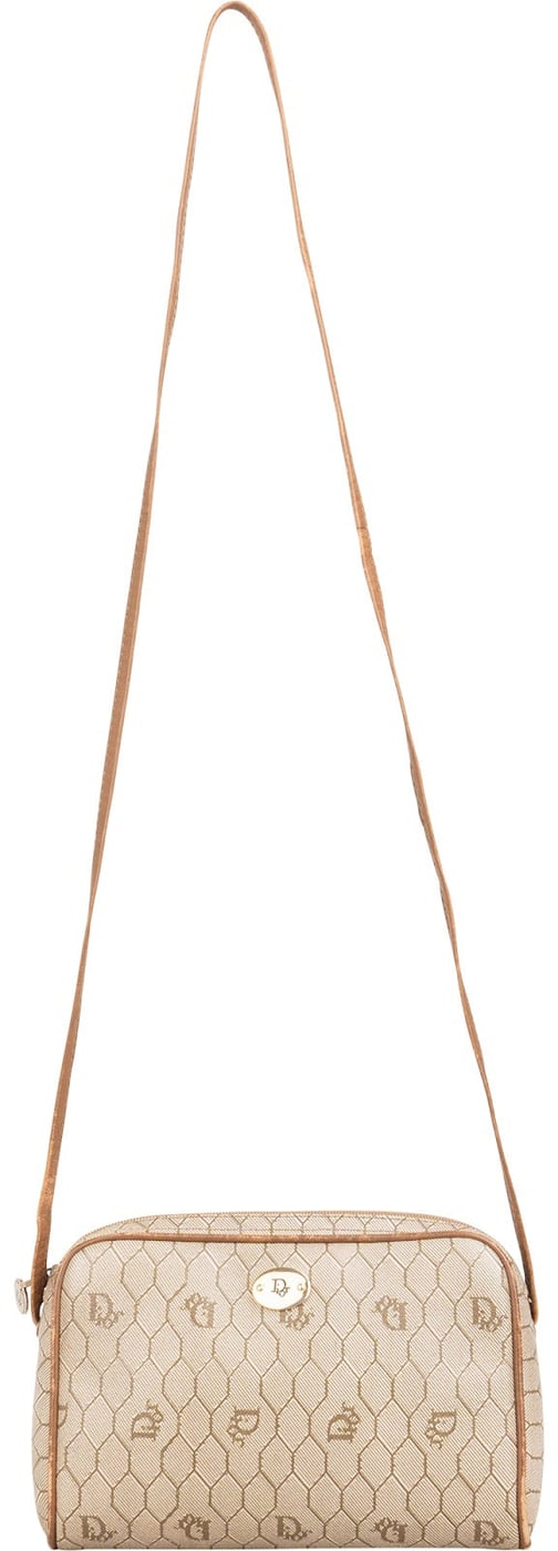 Christian Dior Honeycomb Monogram Coated Canvas Crossbody Bag