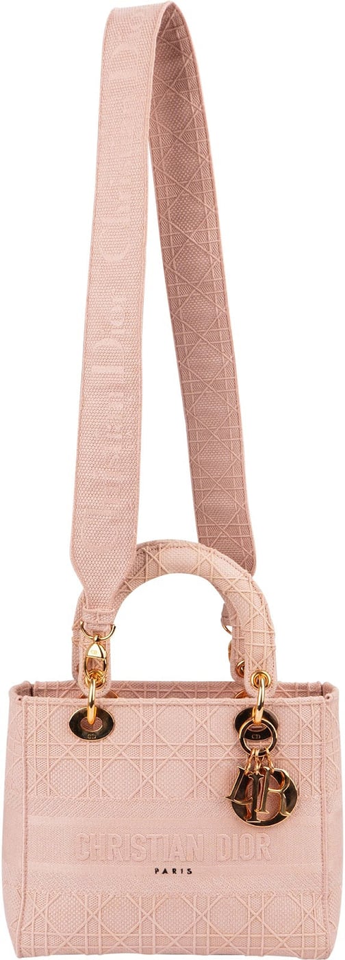 Christian Dior Pink Cotton Lady D-Lite Handbag