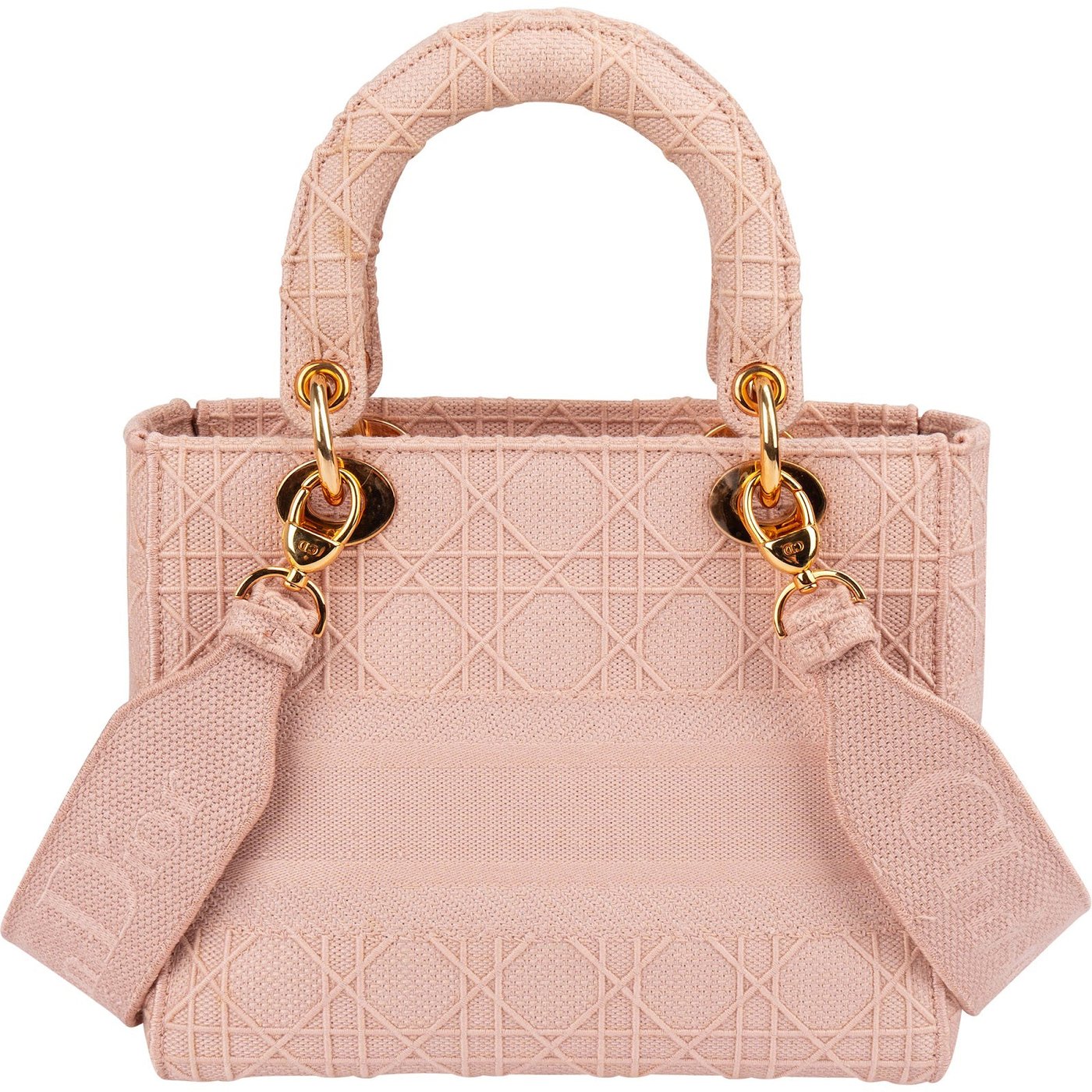 Christian Dior Pink Cotton Lady D-Lite Handbag