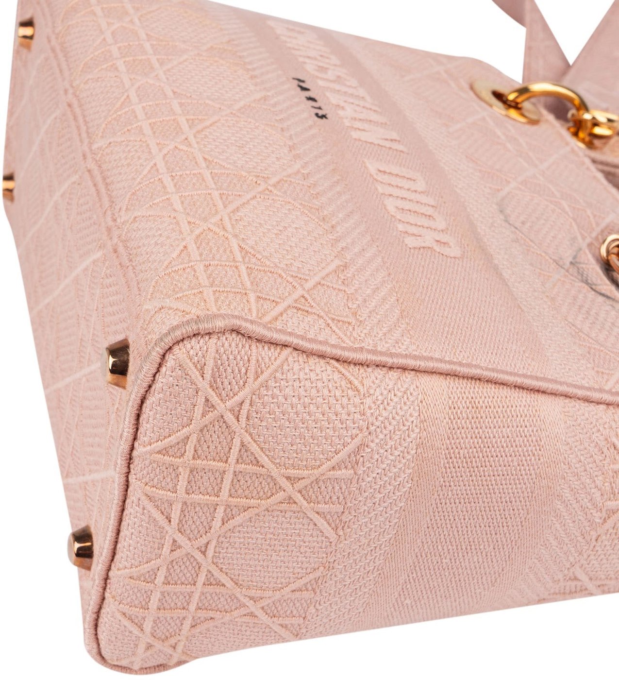 Christian Dior Pink Cotton Lady D-Lite Handbag