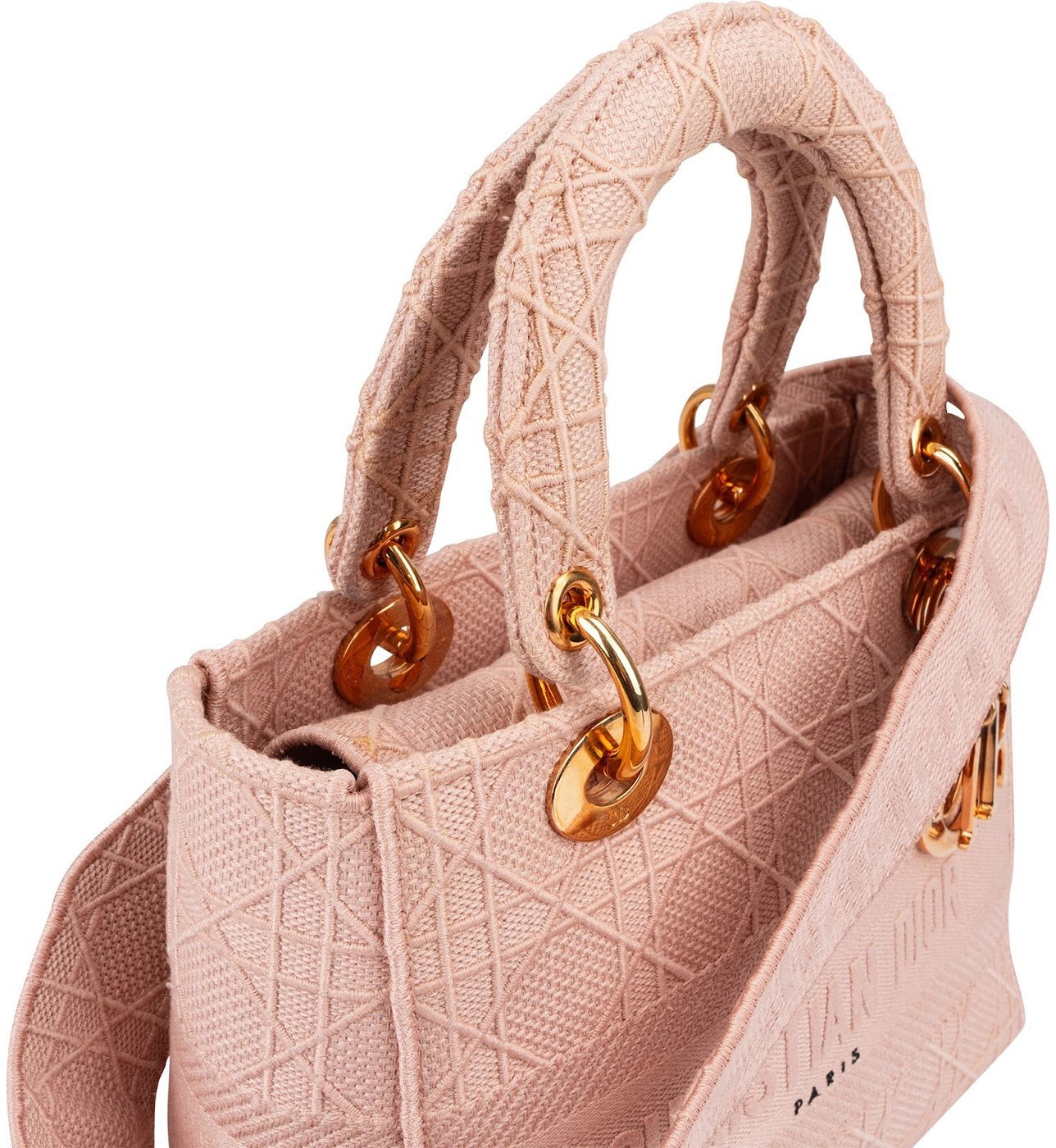 Christian Dior Pink Cotton Lady D-Lite Handbag