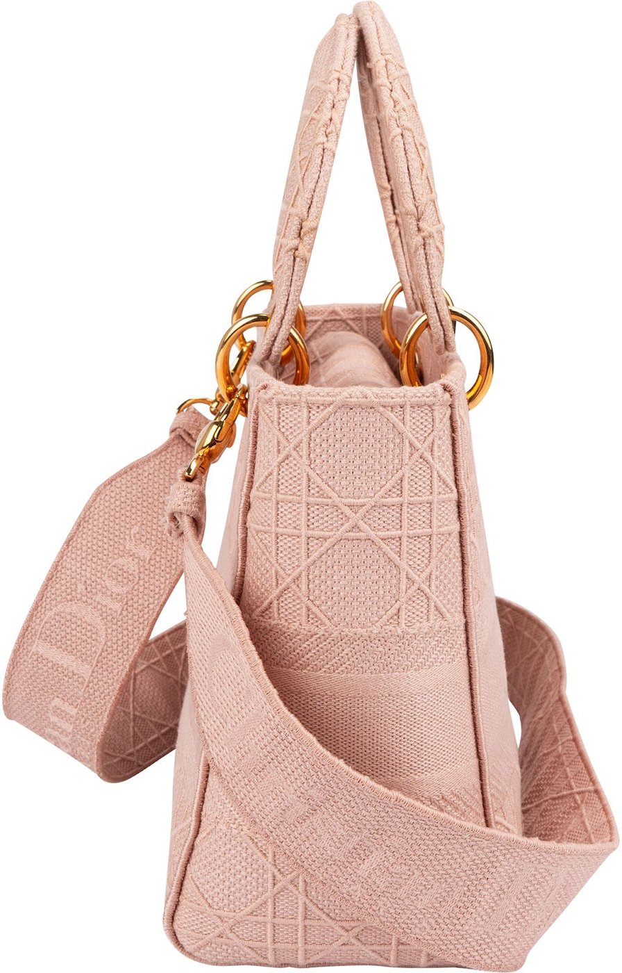 Christian Dior Pink Cotton Lady D-Lite Handbag