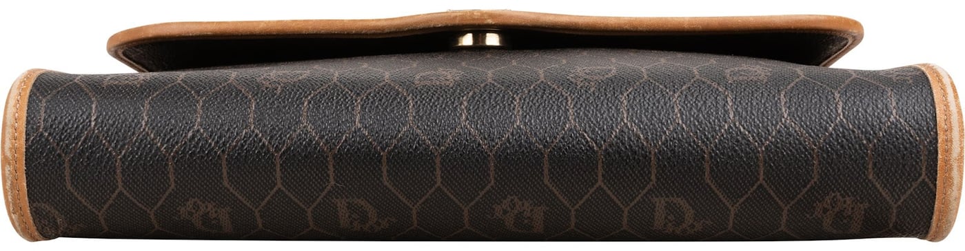 Christian Dior Honeycomb Canvas Chain Flap Crossbody Bag
