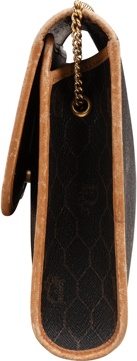 Christian Dior Honeycomb Canvas Chain Flap Crossbody Bag