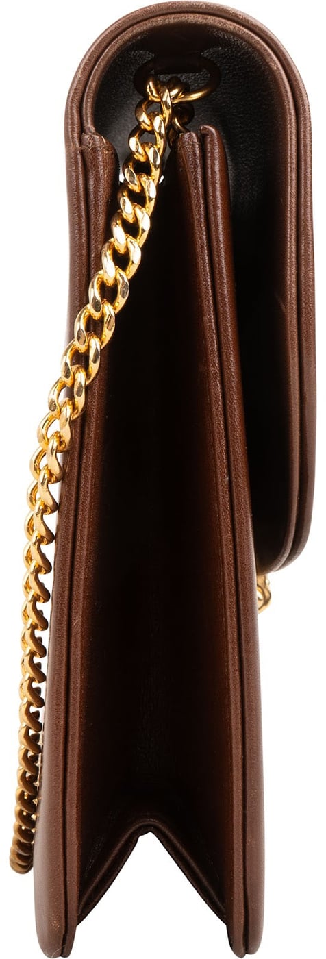 Christian Dior Brown Leather Vintage Flap Small Shoulder Bag
