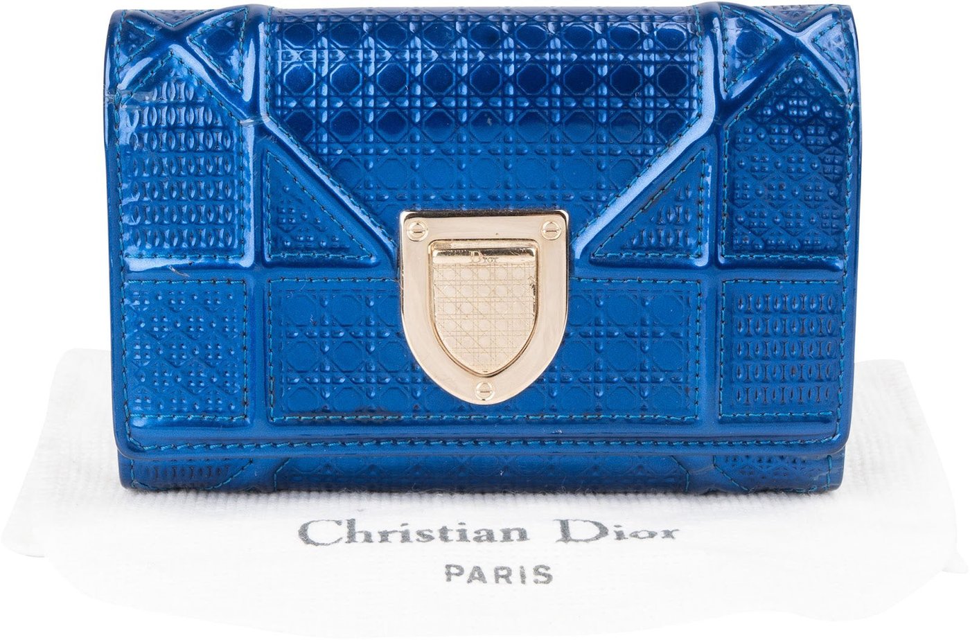 Christian Dior Patent Diorama Wallet