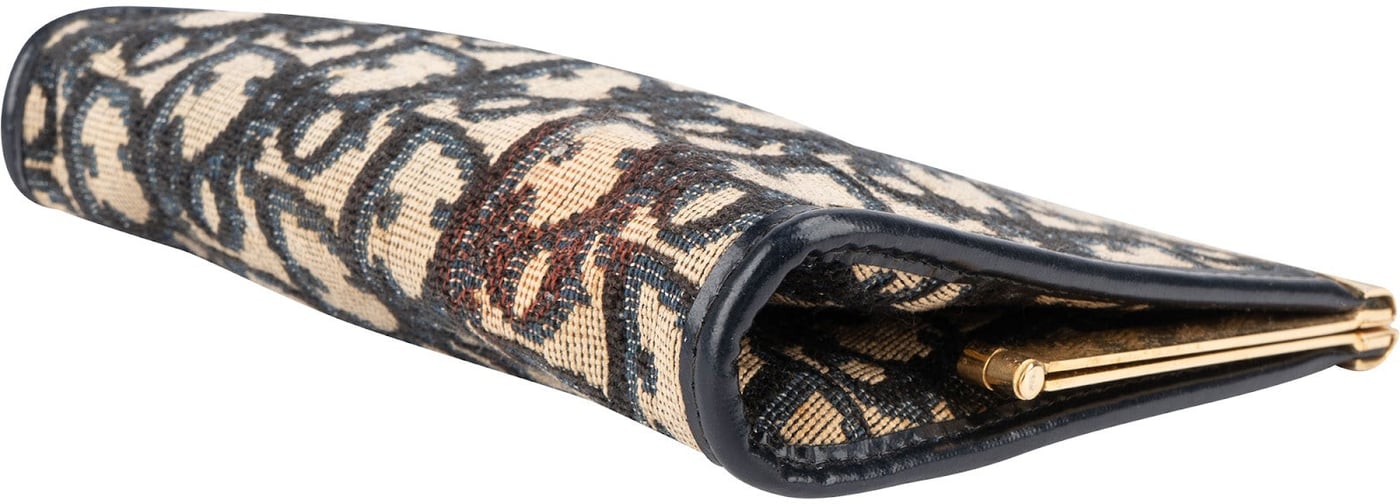 Christian Dior Trotter Monogram Oblique Frame Wallet