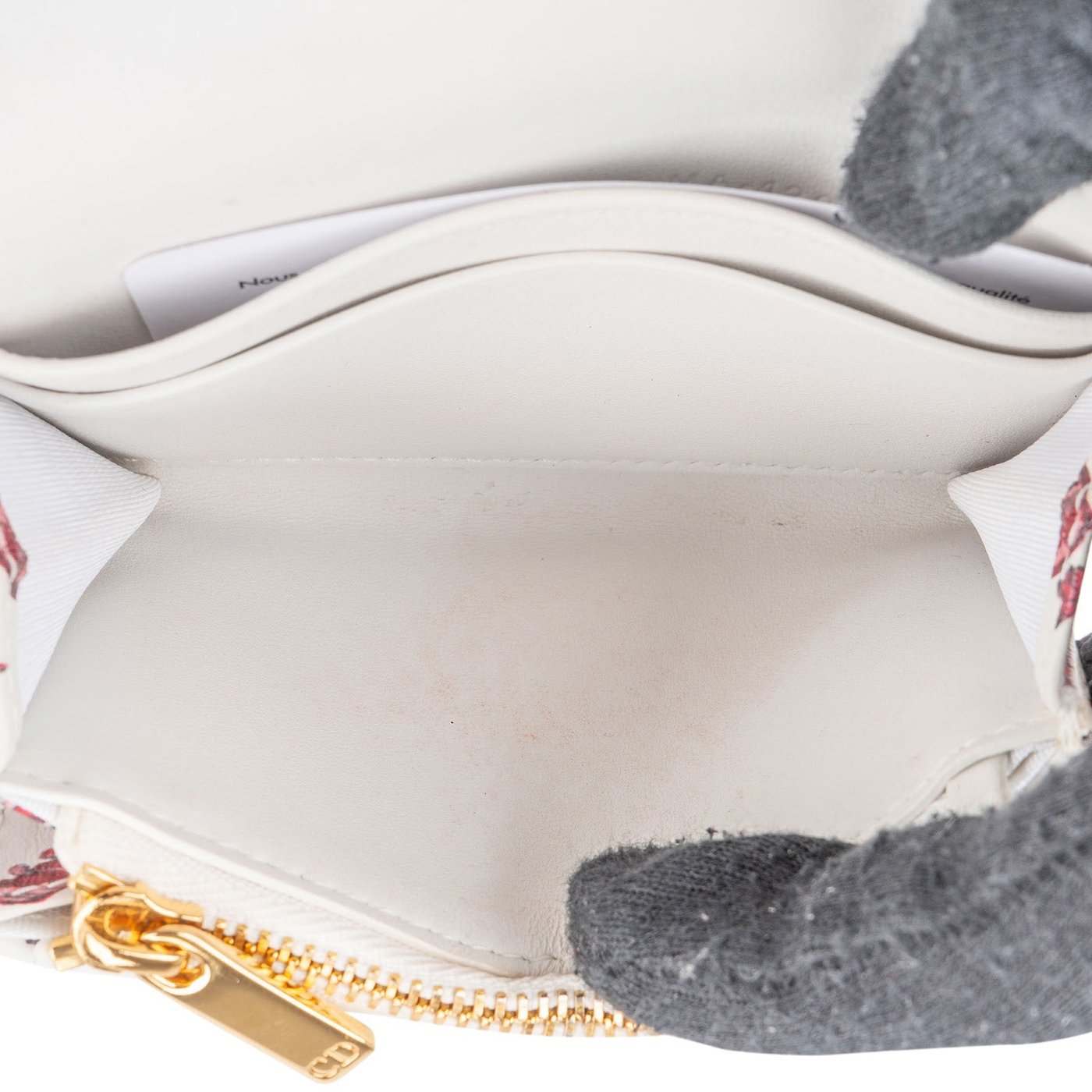 Christian Dior Monogram Floral Saddle Flap Mini Wallet
