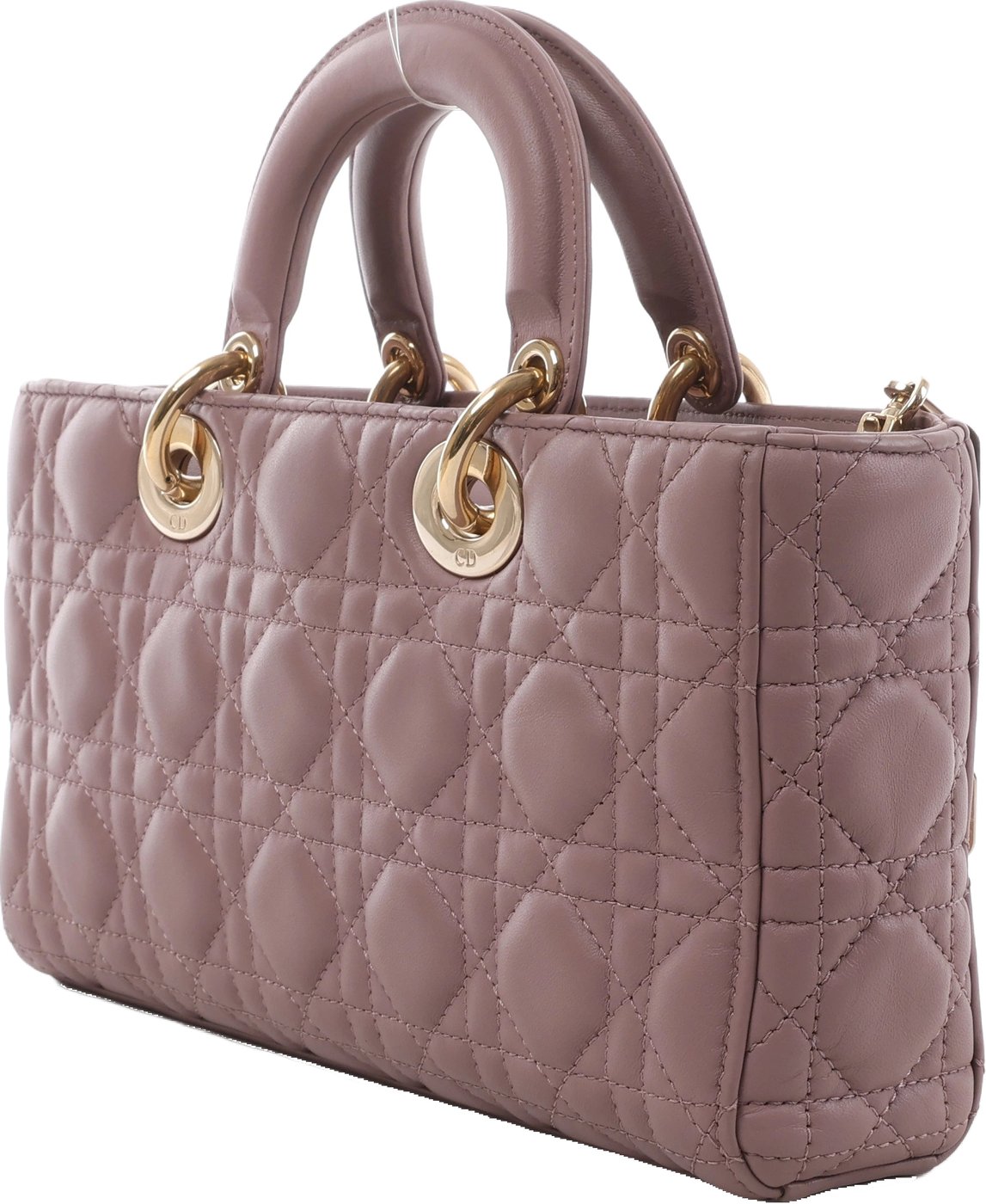 Dior Lady D-Joy Leather 2Way Handbag in Pink