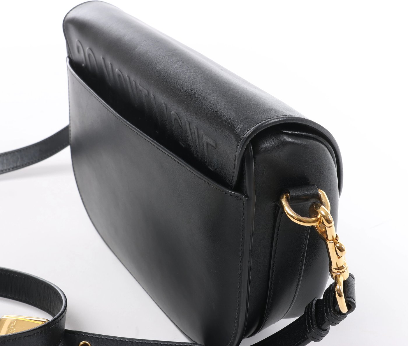 Christian Dior Bobby Leather Crossbody Bag in Black