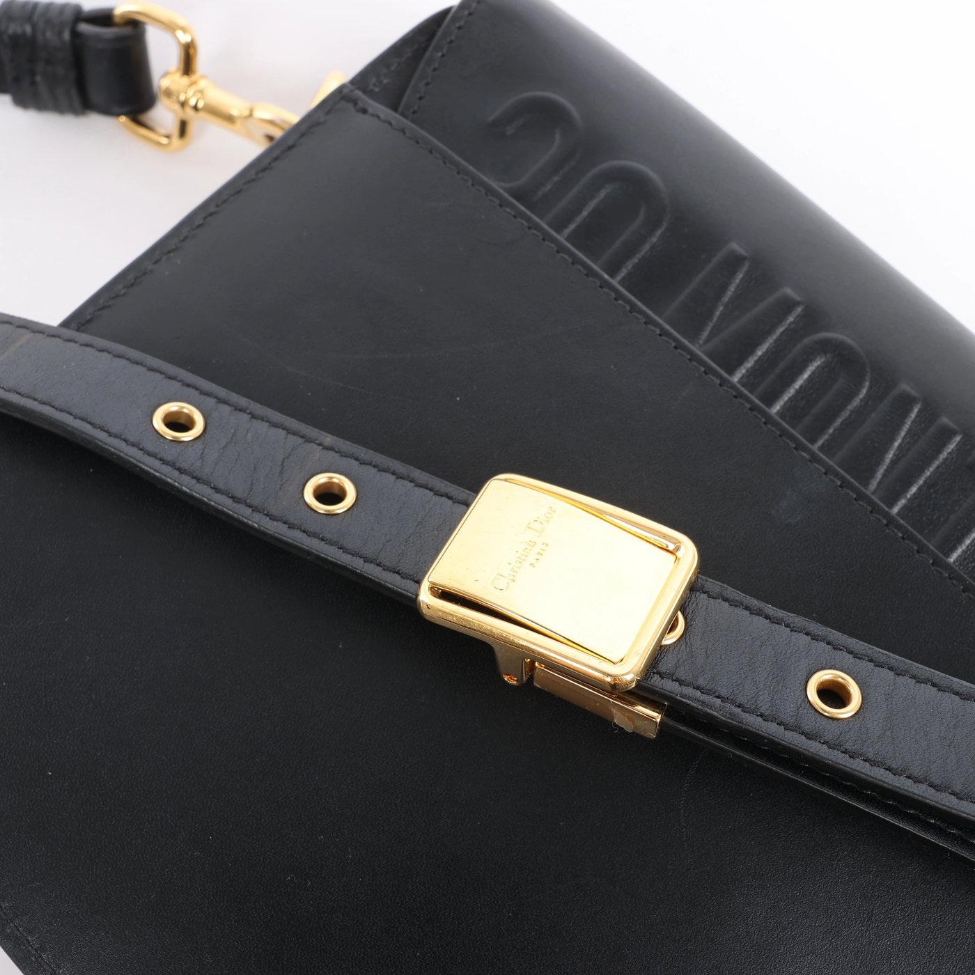 Christian Dior Bobby Leather Crossbody Bag in Black