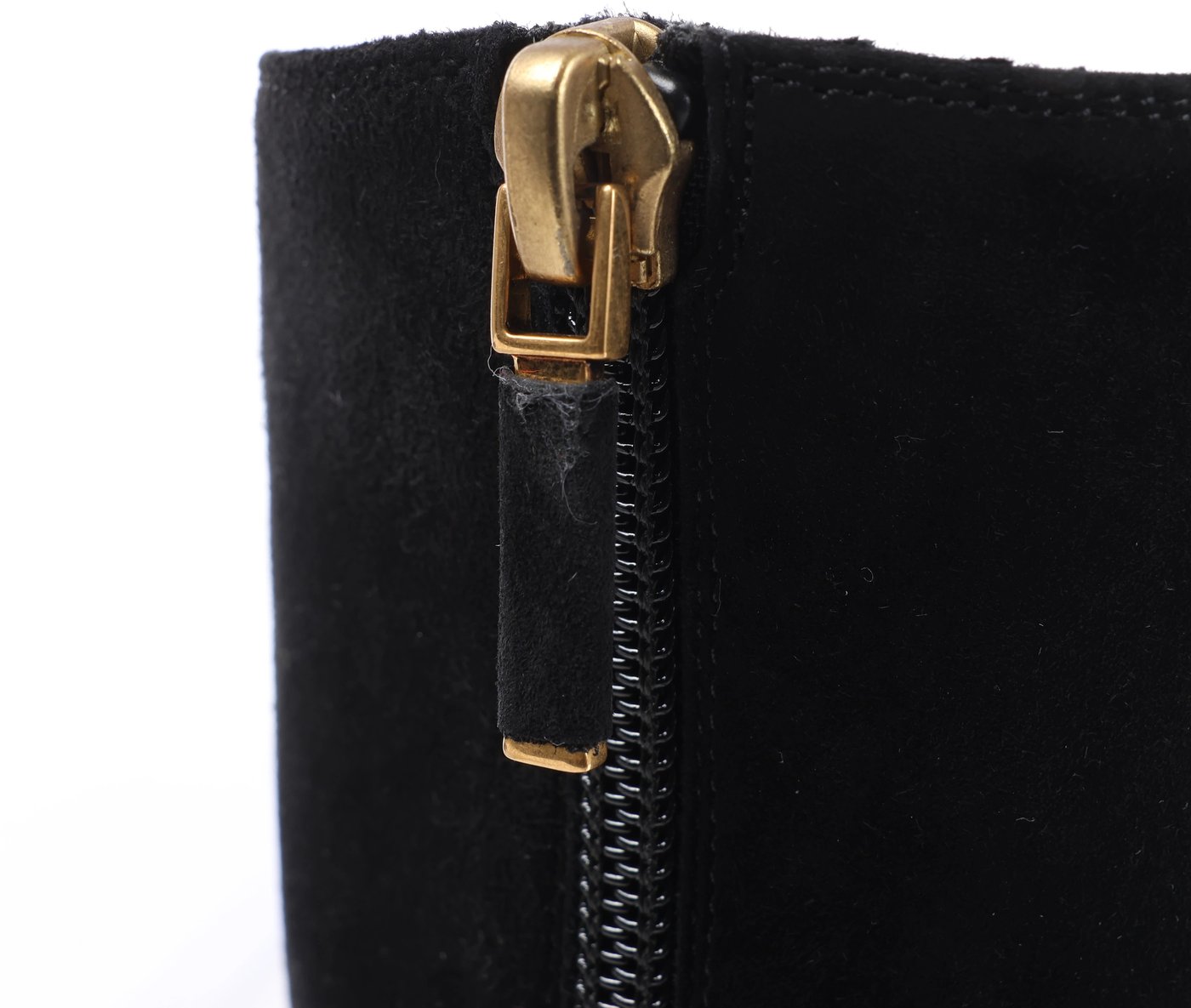 Christian Dior D-RISE Suede Boots 38 1/2 Ladies' Black MC0319