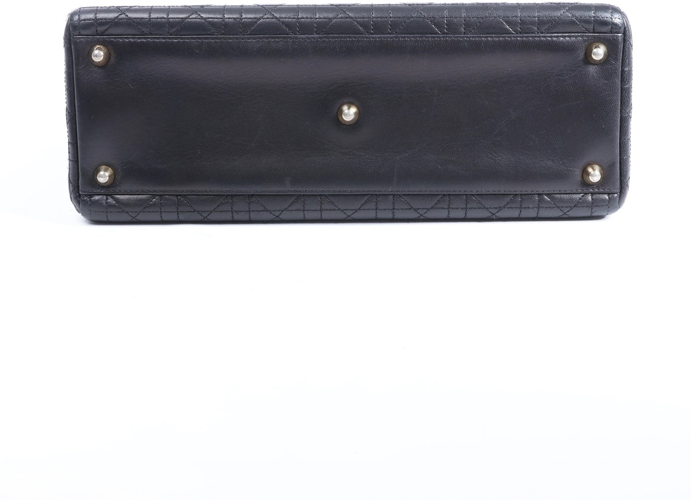 Christian Dior Lady Dior Large Cannage Leather 2Way Handbag in Black