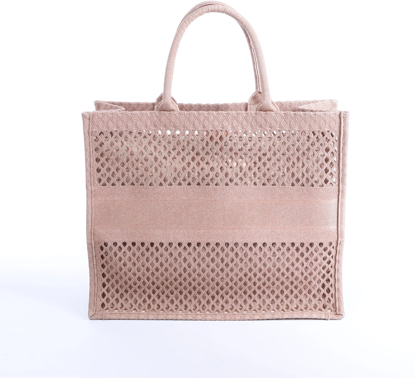 Christian Dior Book Tote Large Mesh Shoulder Bag in Pink