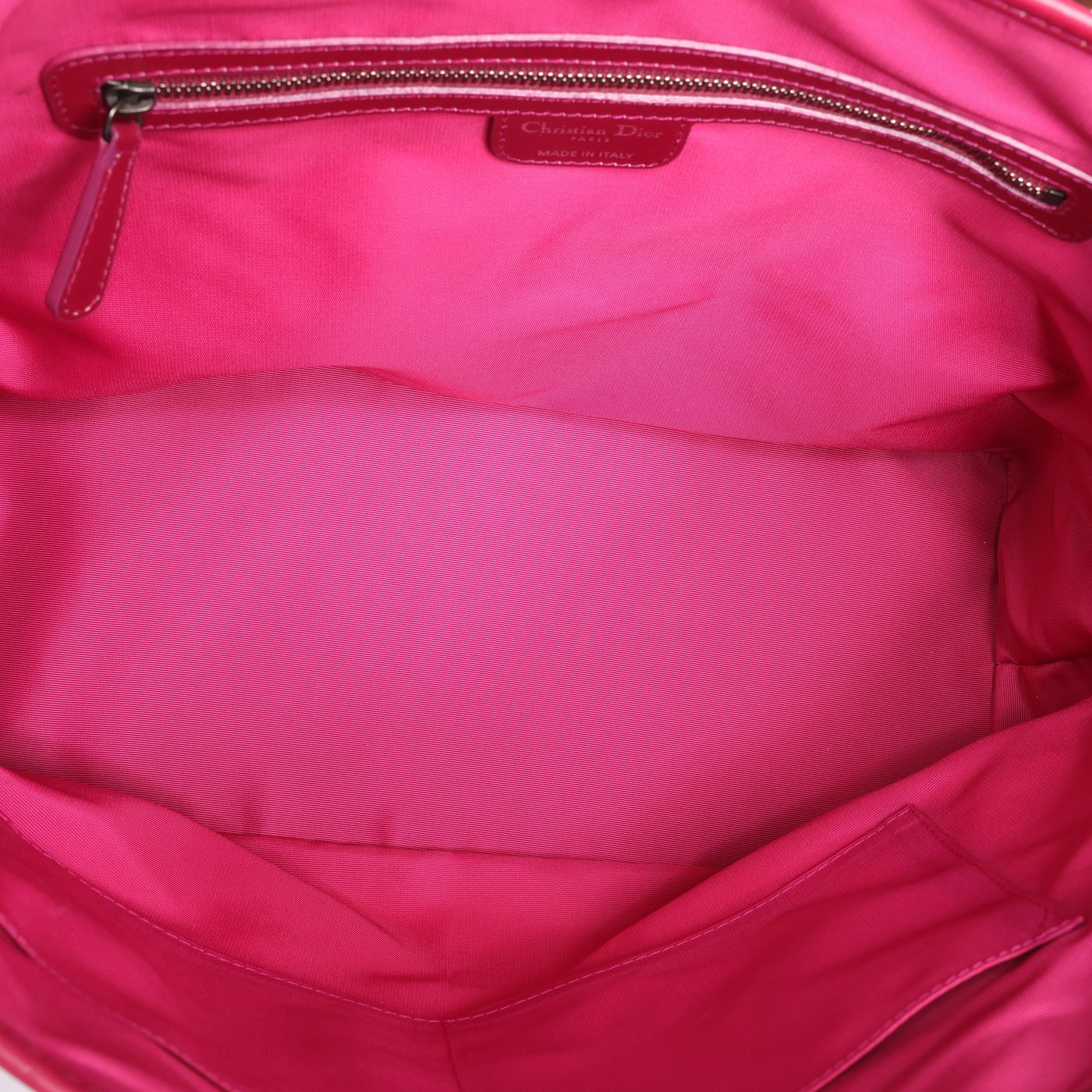 Christian Dior Panarea Cannage Coated Canvas x Leather Wood-Link Shoulder Bag in Purple