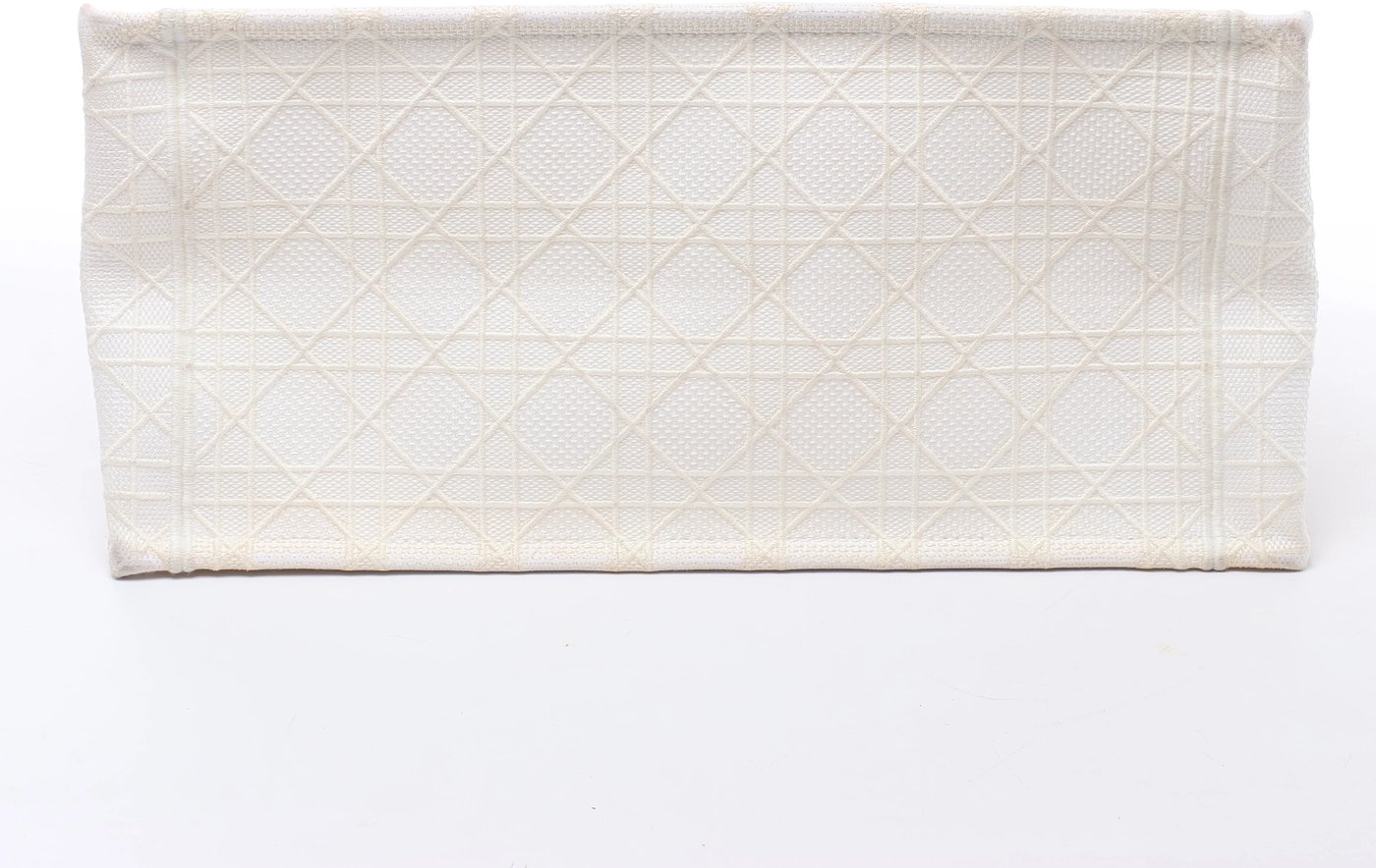 Christian Dior Book Tote Medium Canvas Shoulder Bag in White