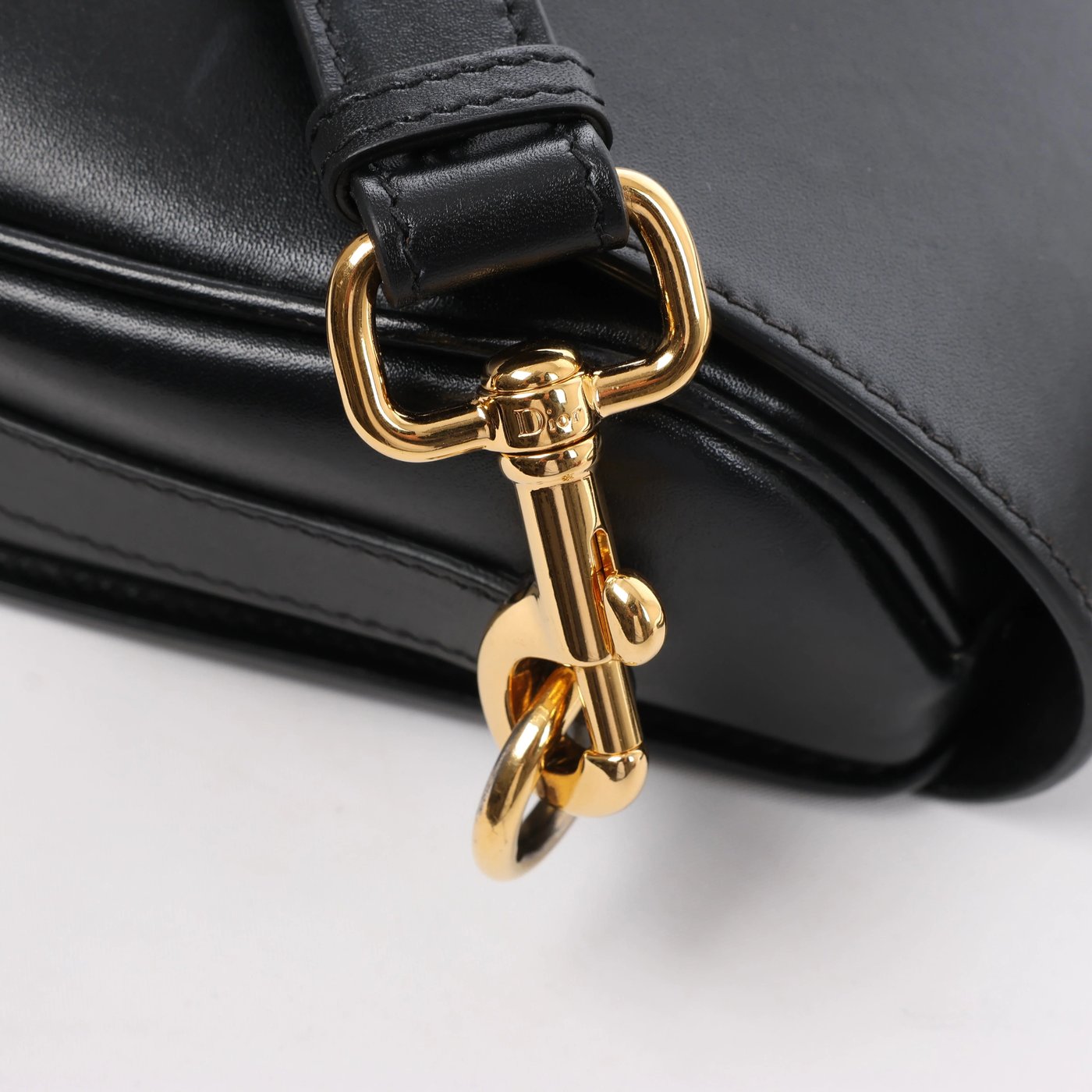 Christian Dior Bobby Leather Crossbody Bag in Black