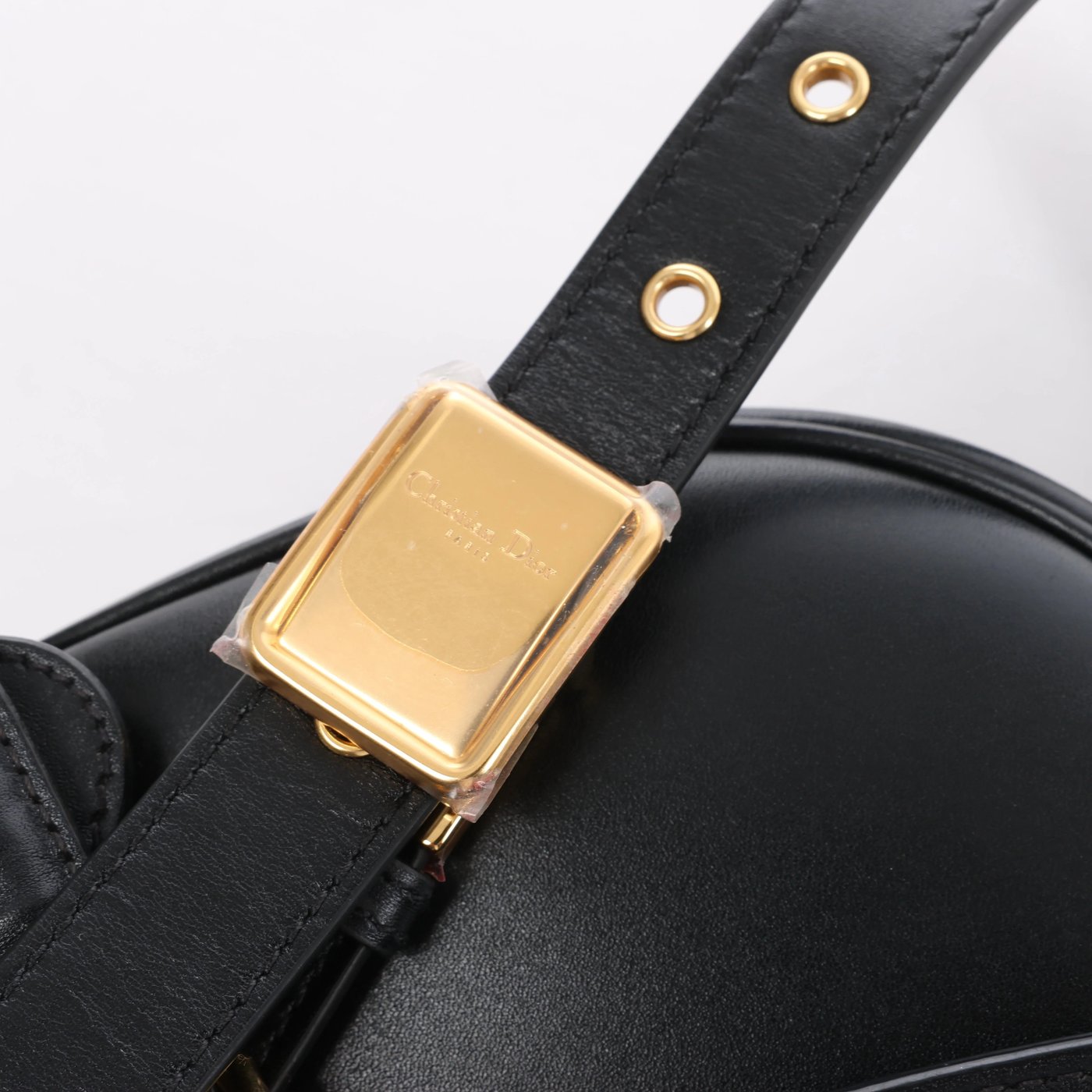 Christian Dior Bobby Leather Crossbody Bag in Black