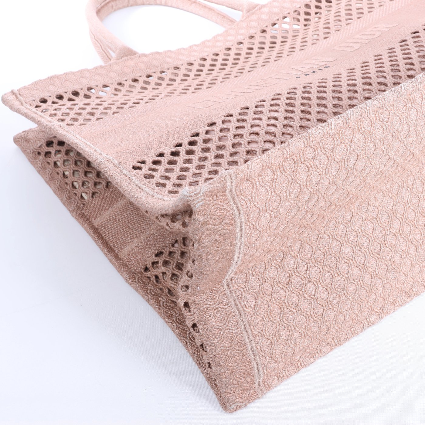 Christian Dior Book Tote Large Mesh Shoulder Bag in Pink