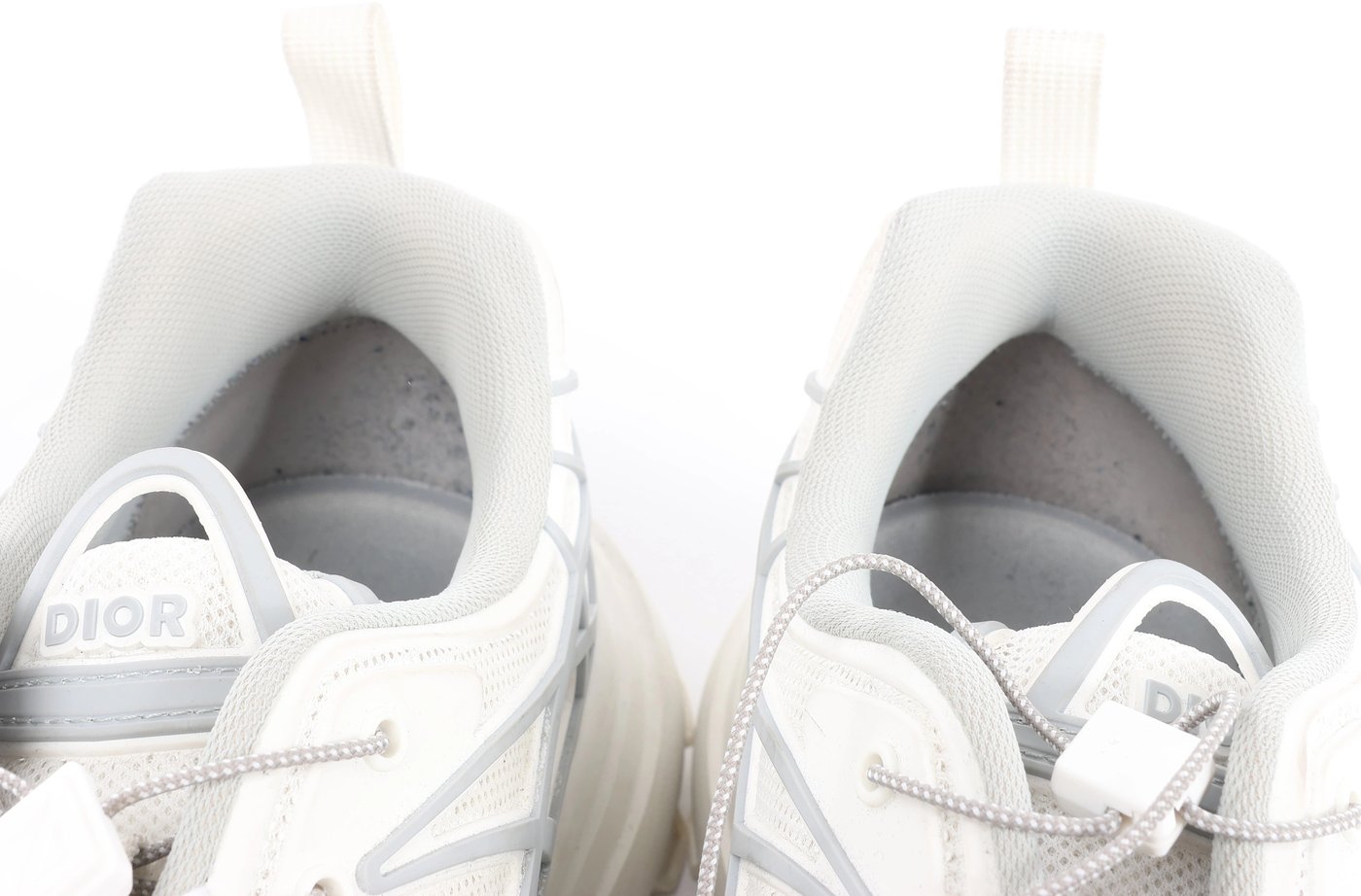 Dior Mesh x rubber Sneakers 44 Men's White x gray with bag
