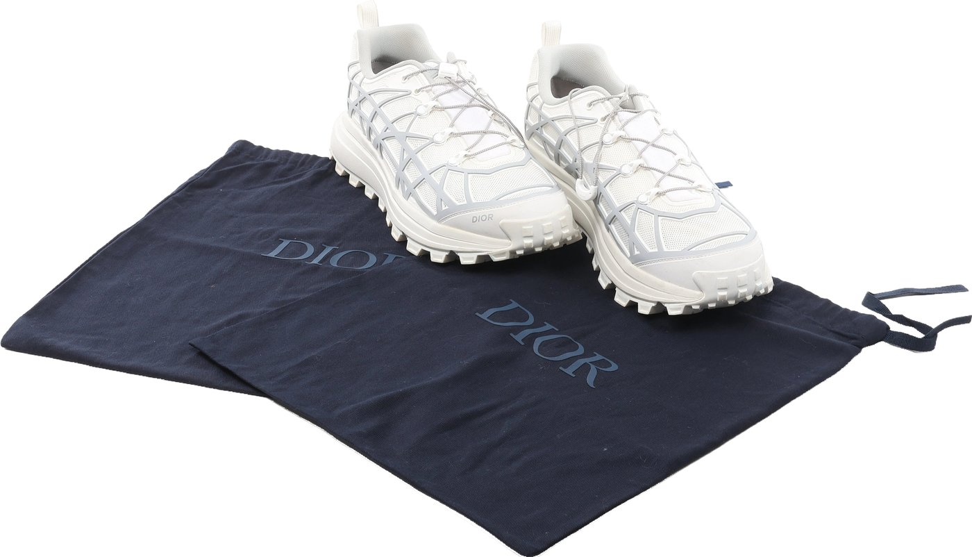 Dior Mesh x rubber Sneakers 44 Men's White x gray with bag