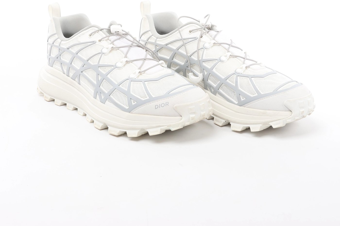 Dior Mesh x rubber Sneakers 44 Men's White x gray with bag