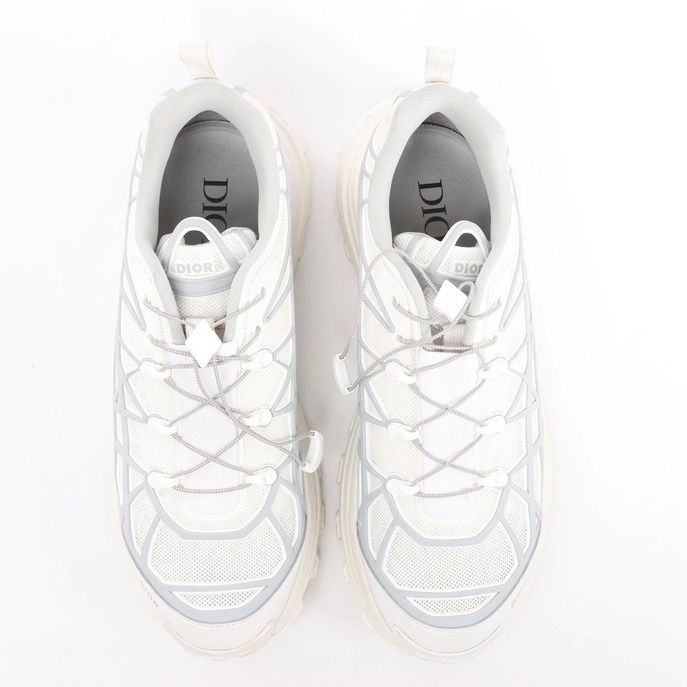 Dior Mesh x rubber Sneakers 44 Men's White x gray with bag