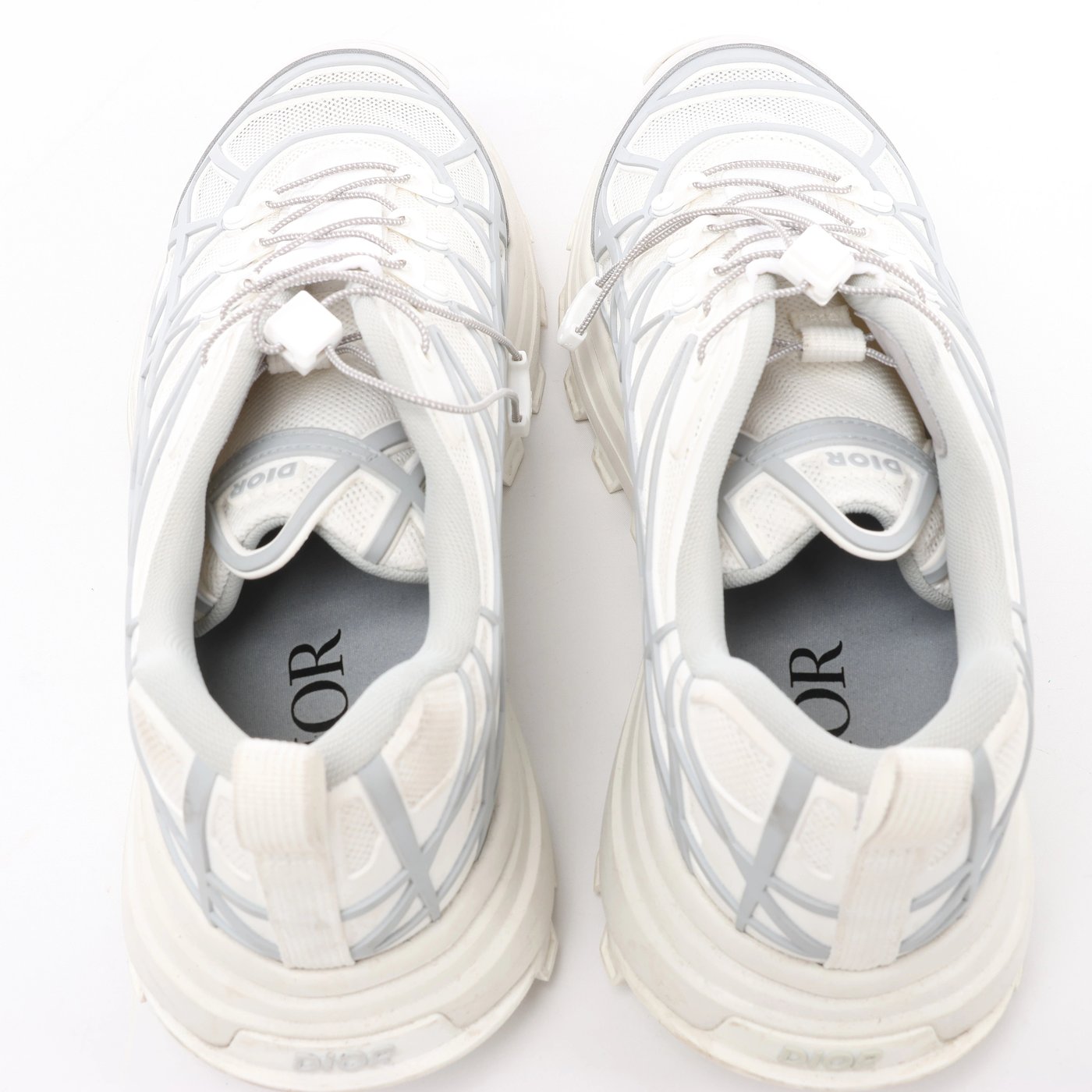 Dior Mesh x rubber Sneakers 44 Men's White x gray with bag