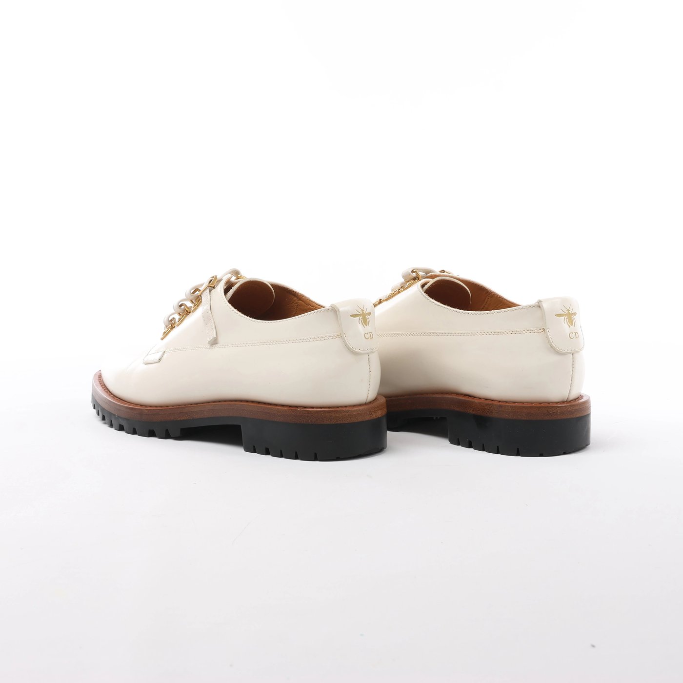 Christian Dior Leather Shoes 38 Ladies' White MT0917 D-FIGHT