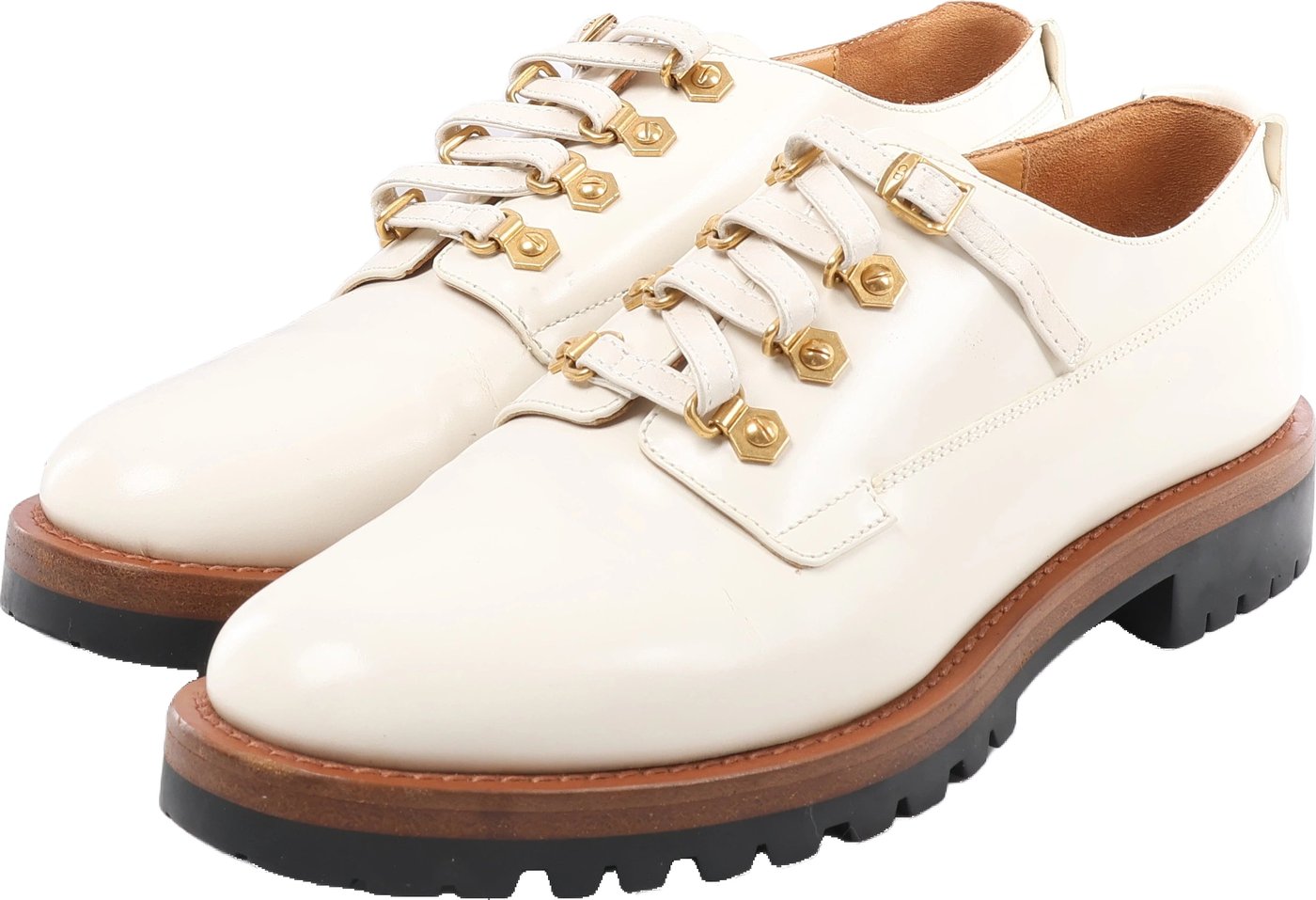 Christian Dior Leather Shoes 38 Ladies' White MT0917 D-FIGHT