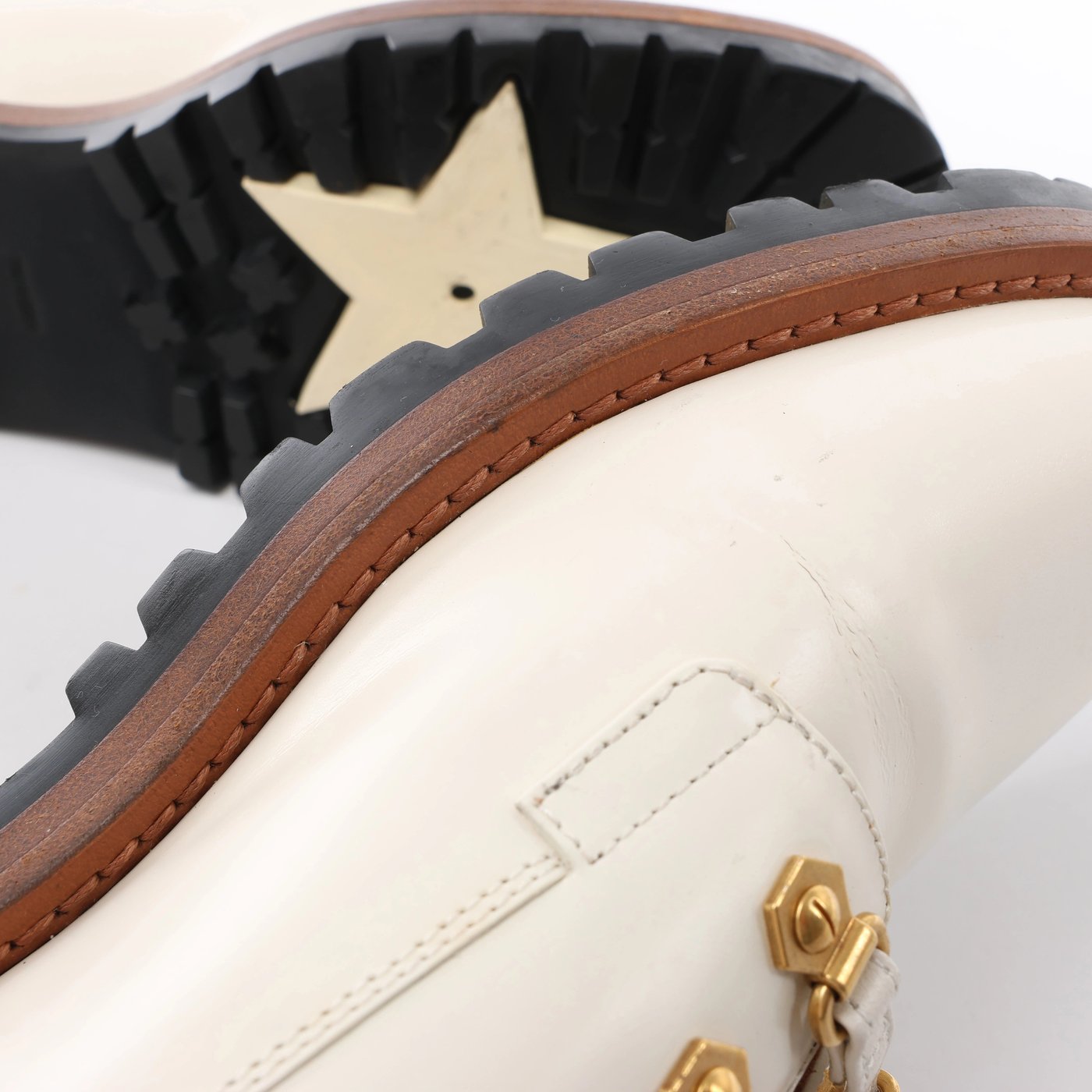 Christian Dior Leather Shoes 38 Ladies' White MT0917 D-FIGHT