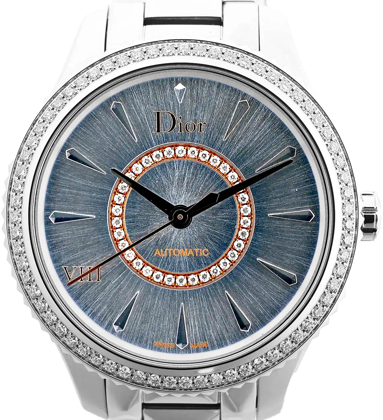 Dior Montaigne CD152510 FU6977 SS AT Watch with Blue Dial