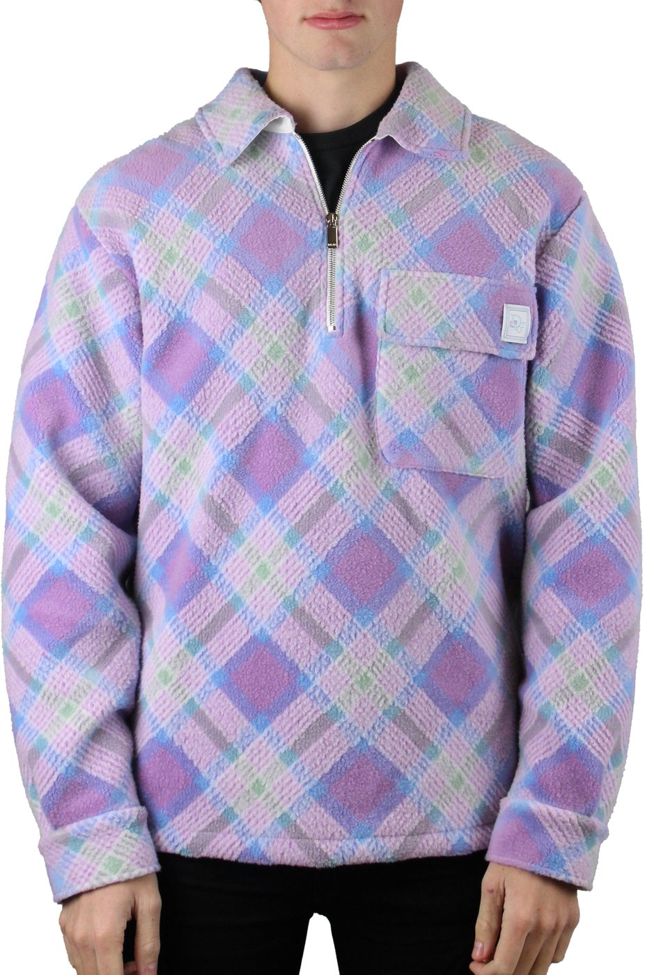 Christian Dior X ERL 'Tartan Zip Sweatshirt' (Paars)