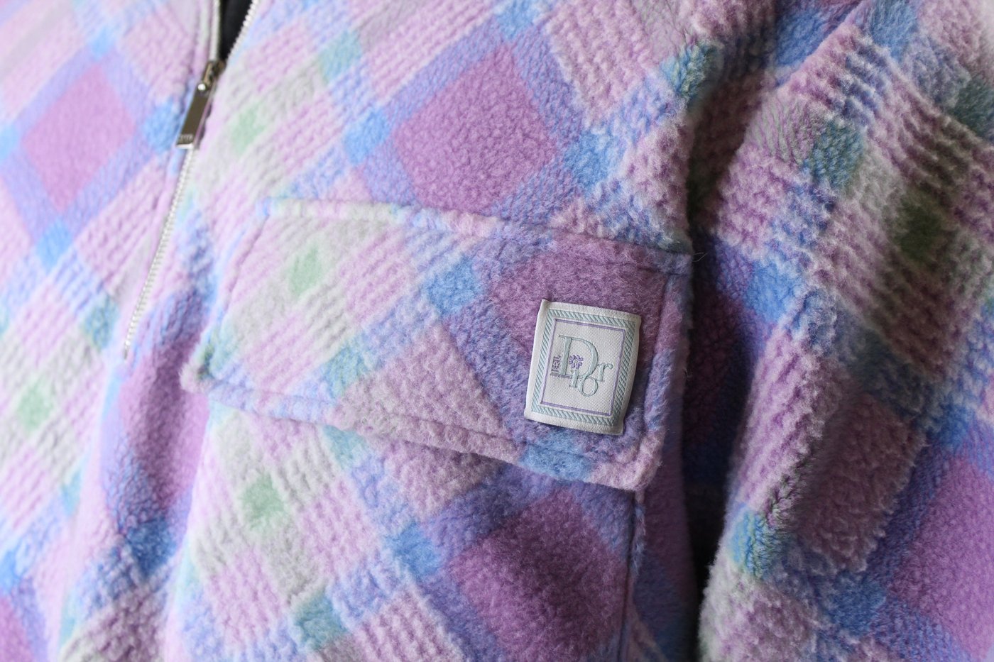 Christian Dior X ERL 'Tartan Zip Sweatshirt' (Paars)