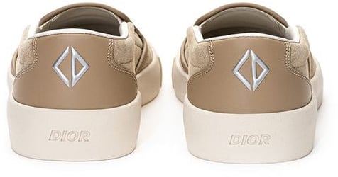 Dior Beige Leather Slip-On Loafers