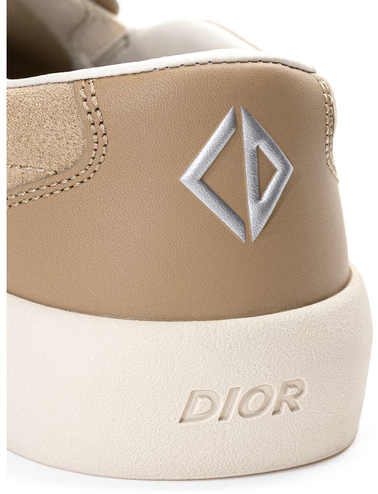 Dior Beige Leather Slip-On Loafers