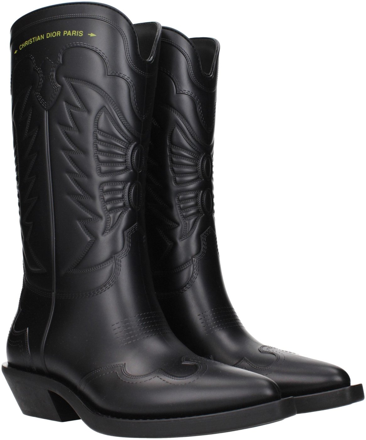 Christian Dior Black Cotton Boots