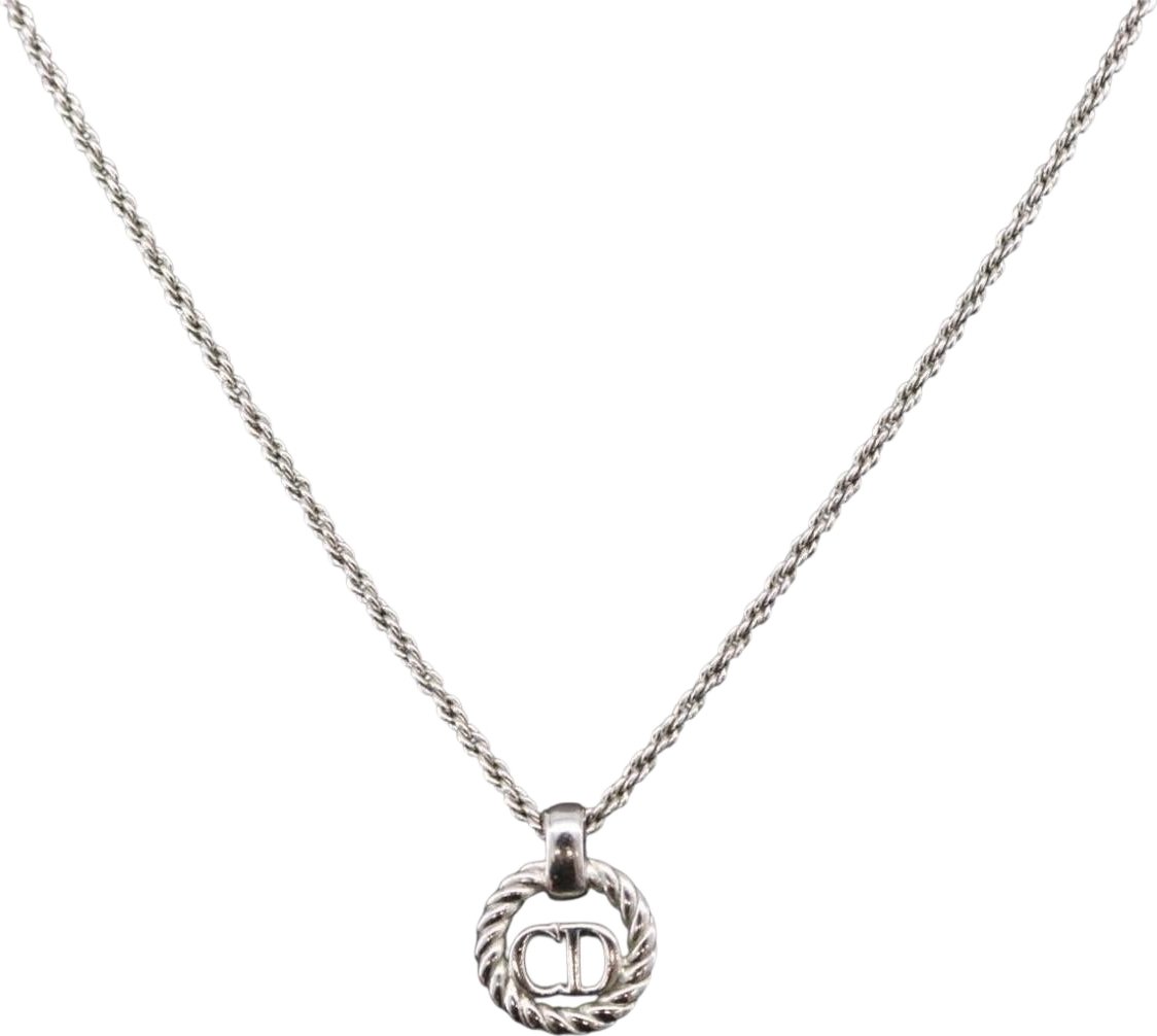 Christian Dior VIntage Circle Pendant Metal