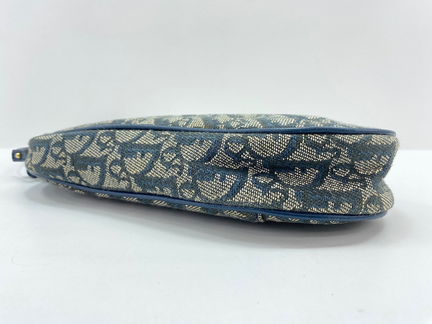 Christian Dior Vintage Saddle Diorissimo Canvas Small
