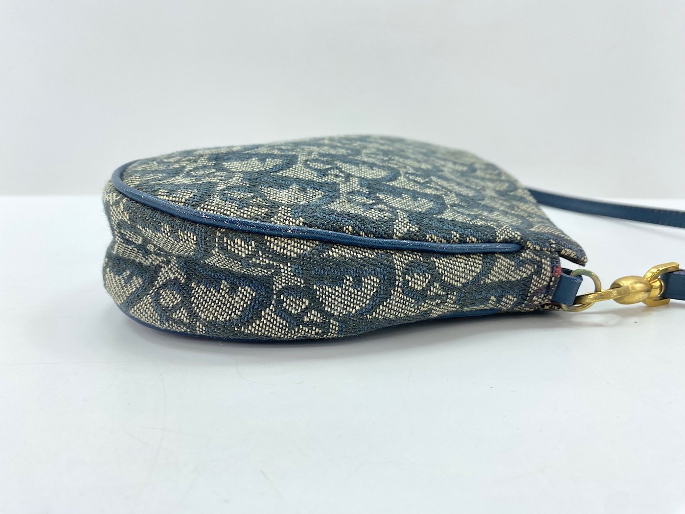 Christian Dior Vintage Saddle Diorissimo Canvas Small