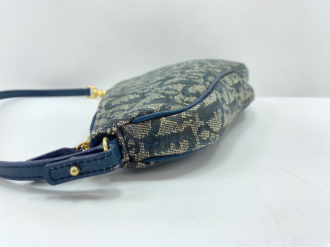 Christian Dior Vintage Saddle Diorissimo Canvas Small