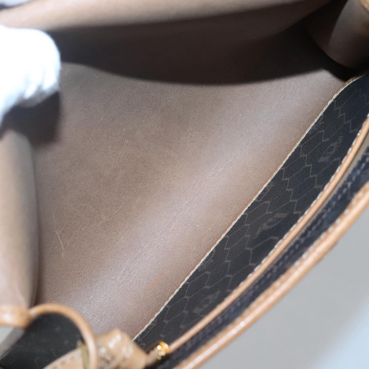 Christian Dior Vintage Honeycomb Flap Coated Canvas Long