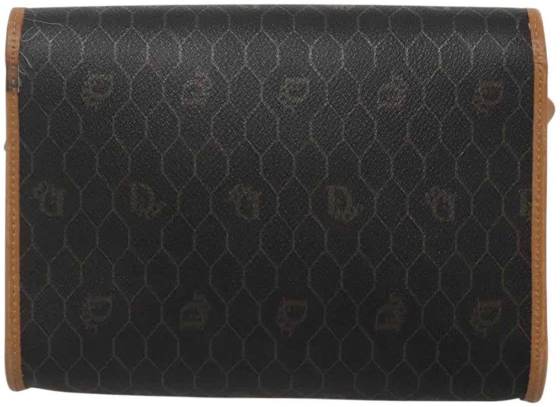 Christian Dior Vintage Honeycomb Flap Coated Canvas Long