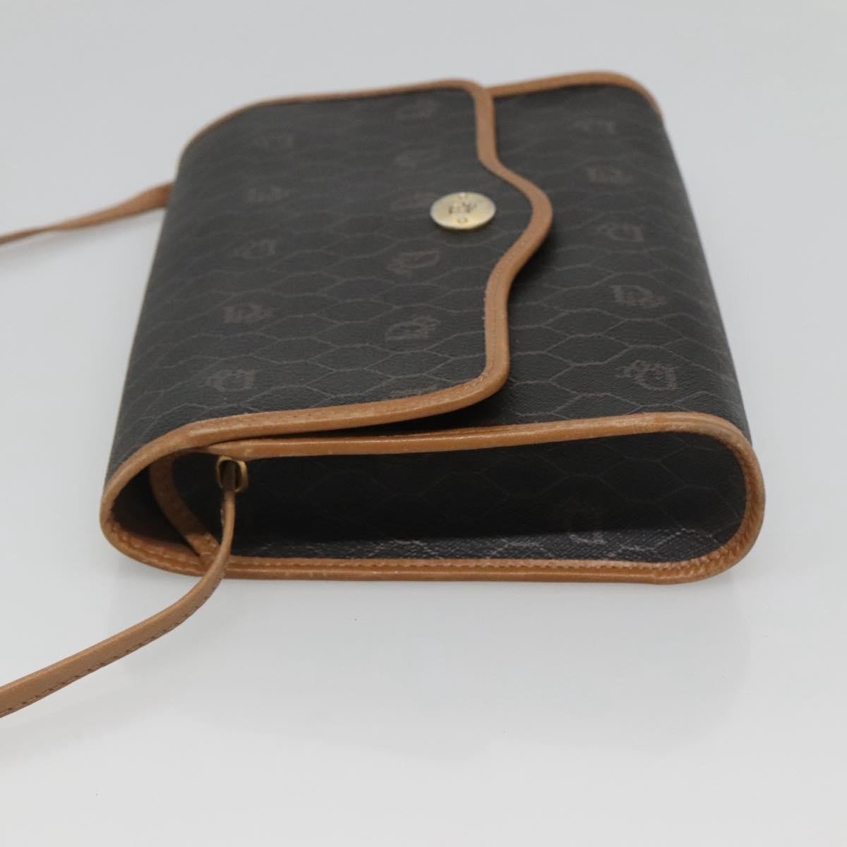 Christian Dior Vintage Honeycomb Flap Coated Canvas Long