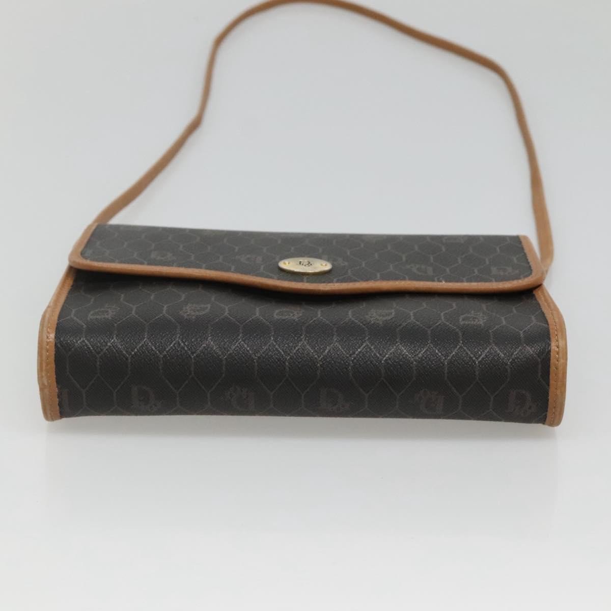 Christian Dior Vintage Honeycomb Flap Coated Canvas Long