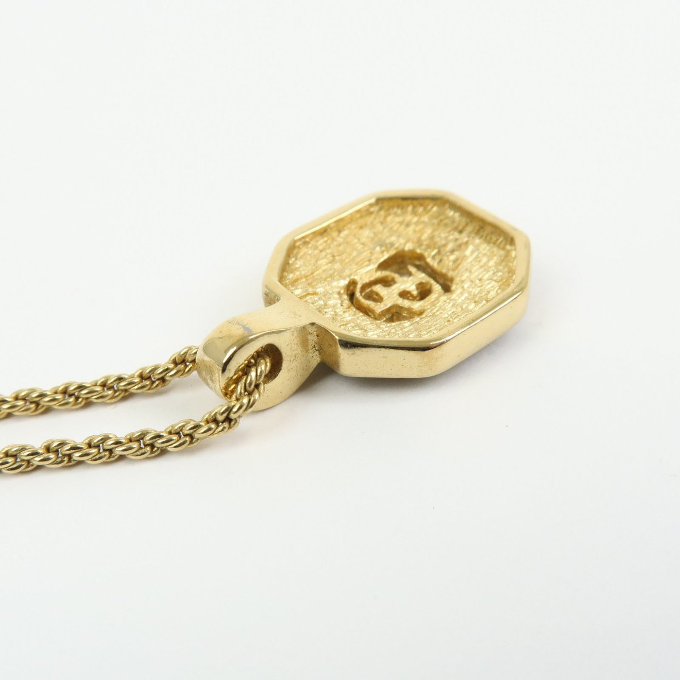 Christian Dior Vintage CD Pendant Metal with Crystals