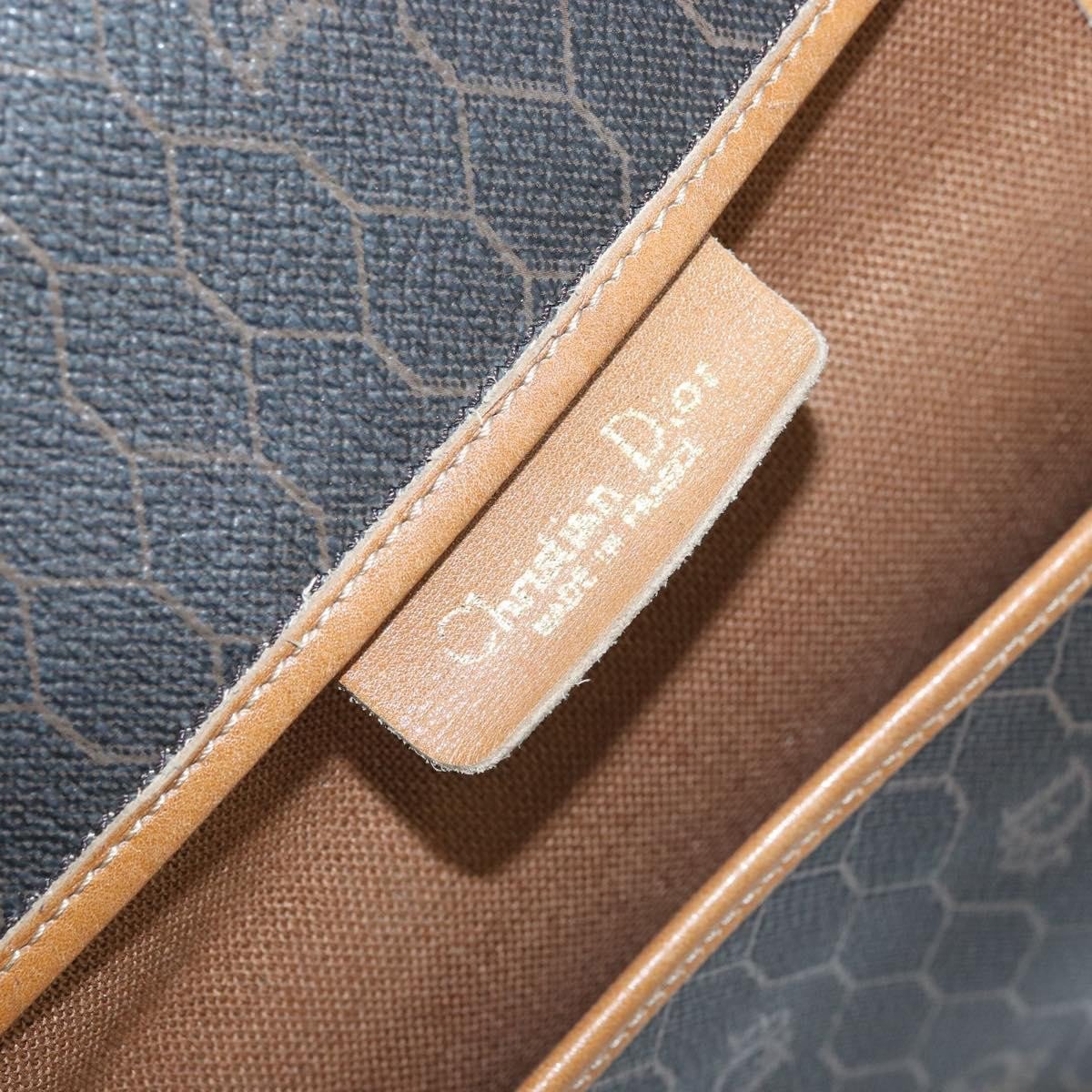 Christian Dior Vintage Honeycomb Flap Coated Canvas Long